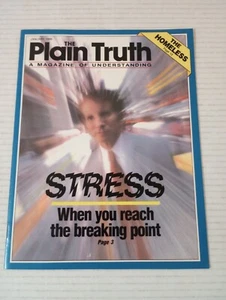 The Plain Truth A Magazine Of Understanding January 1989 Stress Homeless Drugs - Picture 1 of 12