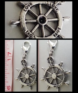 Rueda de Amor del Dharma dharmachakra Clip de Plata Dije Colgante Camino Nirvana Helmo - Imagen 1 de 5