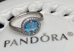 Auténtico anillo de adorno radiante de Pandora #190968NBS - Imagen 1 de 5