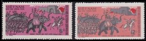 VIETNAM du NORD N°710/711** Tay, 1971 North Vietnam 625-626 Elephants MNH - Imagen 1 de 1