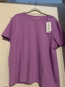 Lilly Pulitzer Luxletic Rally Active T-Shirt UPF 50+ Lago Flieder Lila Neu XL - Bild 1 von 2