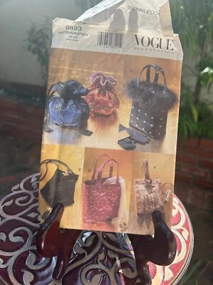 Vogue Evening Handbags in Five Options 9893 Pattern Uncut No Size - Image 1 of 3