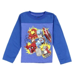 Marvel Avengers☆Kleinkind Jungen Langarm T-Shirt☆Iron Man Spiderman Thor☆Größe 2T - Bild 1 von 1