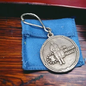 VTG American Parade Key Chain Ring ~ Old Colonial Pewter NOS - Picture 1 of 8