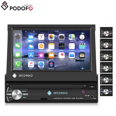 1 DIN 7" Autoradio Android 13.0 GPS NAVI Bluetooth Wifi Touchscreen OBD2 USB AUX - Bild 1 von 4