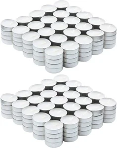 Smokeless Scented Paraffin Wax White Tea Light Floating Candles Set of 200 - Picture 1 of 4