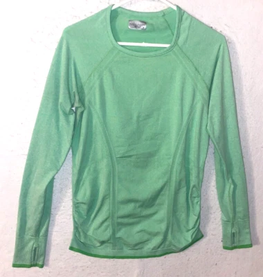 Athleta Mujer Talla M M Momentum Verde Sin Costuras Mangas Largas Agujeros para Pulgar Elastizados NUEVO Foto 1 de 4