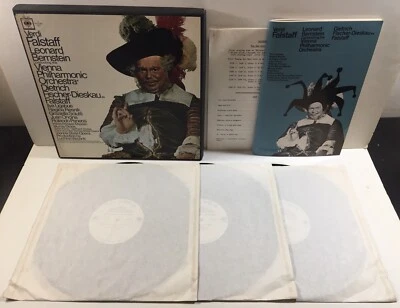 1966 PROMO VERDI Falstaff BERNSTEIN 3 LP Box Set w/ Script & Libretto M3L 350 - Image 1 of 4
