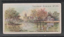 CIGARETTE CARDS Taddy 1903 Thames series - #25 Hampton Church & Garricks Villa