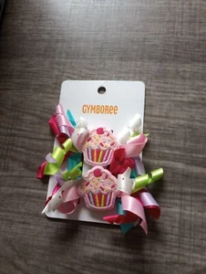 Gymboree Birthday Boutique Cupcake Hair Clips NWT Size 2T 3 4 5 6 7 - Picture 1 of 1