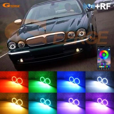 Para Jaguar XJ XJ6 XJ8 X350 X358 Multicolor RGB LED Ojos de Ángel Bluetooth APP Foto 1 de 4