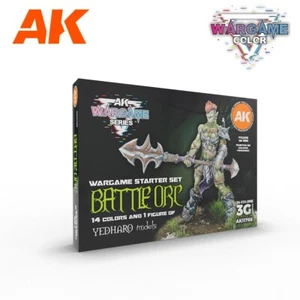 AK-Interactive: 3rd Gen Acrylics Wargame Starter Paint Set - Battle Orc - Picture 1 of 4