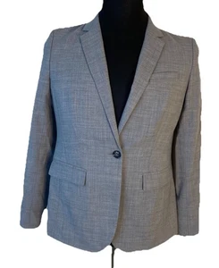 Banana Republic Blazer Suit Jacket Women's 6 Petite Gray Wool Lined NEW Read - Picture 1 of 17