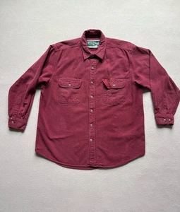 Camisa Gamuza Field & Stream Para Hombre XL Borgoña Gruesa Manga L Outdoorsman Gorp - Imagen 1 de 6