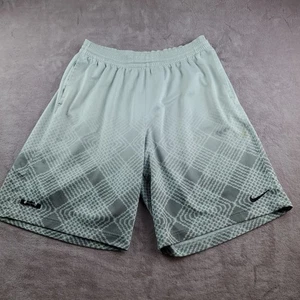 Nike Dri-Fit Lebron James Basketball Shorts w/ Pockets Size XL Mens White/Gray - Picture 1 of 24