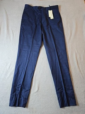 Banana Republic Men's Pants 30R Blue Tailored Slim Fit Reda Flexo Wool NWT - Image 1 of 4