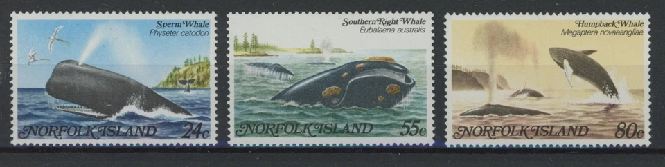 Islas Norfolk: Ballenas - Buen conjunto de estampillas muy finas MNH Foto 1 de 1