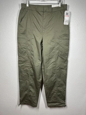 Calça jogger Seven7 paraquedas feminina tamanho 10 verde oliva edição limitada elástica - Imagem 1 de 4