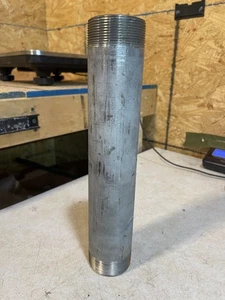 2" x 12" Gewinde NPT Rohrnippel Sch 40 304 Edelstahl (B2) - Bild 1 von 3