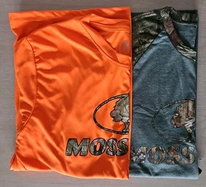 (2) Herren T-Shirts Größe L: Kurzarm & 3/4 Raglan Ärmel Mossy Oak Orange & Camouflage - Bild 1 von 10