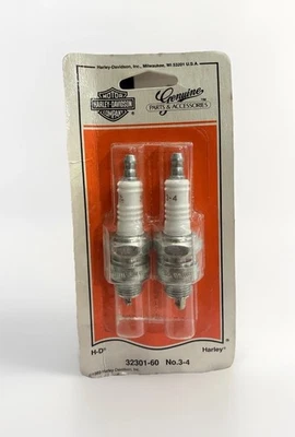 Paquete de 2 bujías Harley-Davidson OEM 32301-60 No.3-4 nuevas de colección genuinas 1989 Foto 1 de 3