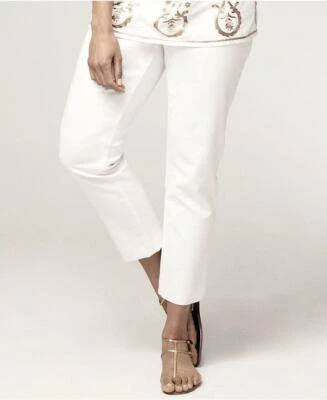Charter Club Plus 14W Capri Pants Bright White Slim It Up Classic Fit NWT $59 - Image 1 of 2