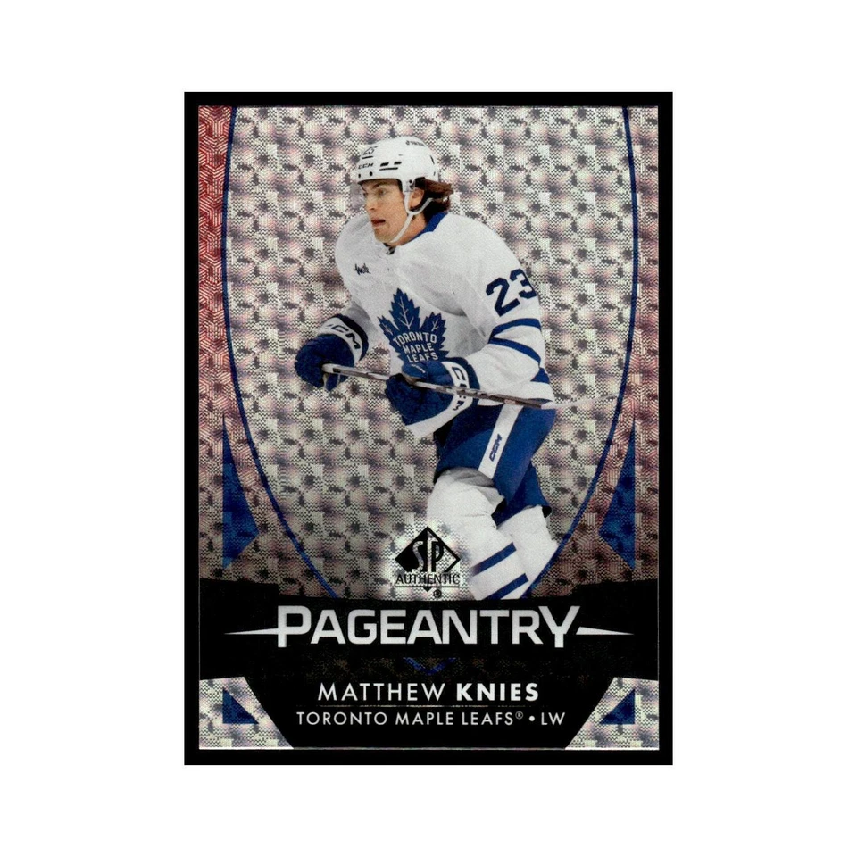 Matthew Knies 2023 SP Authentic Pageantry #P-64 Toronto Maple Leafs NM - Image 1 of 3