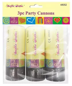 3 x Party Popper Confetti Cannon Shooter Bomb Wedding Birthday Xmas Party Gift - Picture 1 of 2