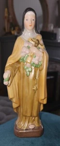 St Therese of Lisieux Statue | Saint Little Flower Vtg Porcelain Figure 7.5" - Picture 1 of 6
