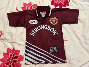 OS 1998-1999 Heart of Midlothian Home Football Shirt - Size S Boys - Picture 1 of 14