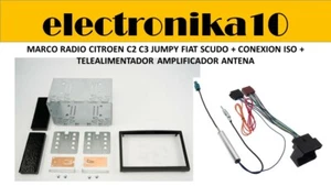 Marco montaje radio Peugeot Citroen C2 C3 Jumpy fiat scudo 2diN bastidor CONEXIO - Imagen 1 de 1