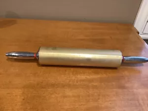 Vintage Copper Rolling Pin Kitchen Red Handle - Picture 1 of 3