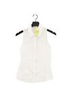 Next Women's Shirt UK 6 White Cotton with Elastane, Nylon Basic