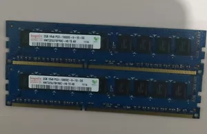 Hynix 2GBx2 =4GB DDR3 1333 MHz ECC RAM 1Rx8 PC3-10600E-9-10 HMT325U7BFR8C-H9 - Picture 1 of 2