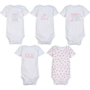 MiracleWear süßer Kinder Body Outfits 5er Pack Mädchen & neutral Unisex Tageskleidung - Bild 1 von 9