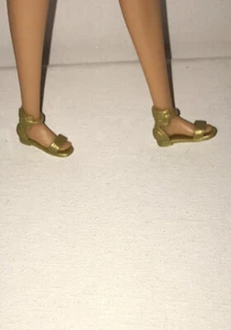 Barbie Doll Buckle Sandals Shoes Gold Original Shoes Flat Feet Barbie