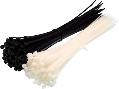 CABLE TIES  ZIP TIES BLACK WHITE LONG SHORT SMALL THICK THIN LONG HEAVY DUTY - Image 1 of 4