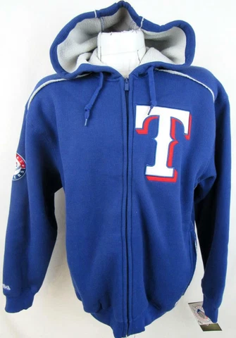 Texas Rangers Mens M - 2XL Embroidered Hooded Sherpa Lined Waffle Jacket TXR 5 Cover