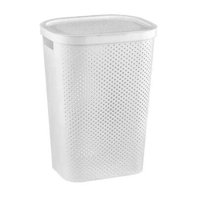 Wäschetruhe Wäschekorb Curver Wäschetonne Wäschesammler Wäschebehälter Weiss 60L - Bild 1 von 4