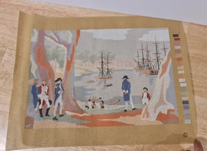 Printed Tapestry Canvas Only Unworked: Colonial/First Fleet? - Picture 1 of 4