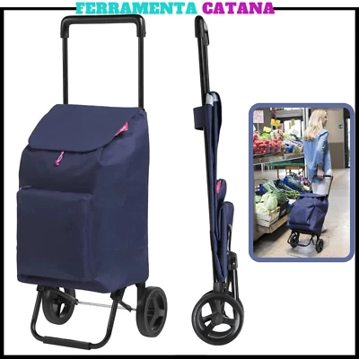 carrello carrelino della per la spesa porta supermercato gimi 2 ruote trolley - Immagine 1 di 4