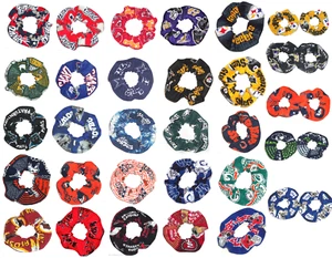 NFL Football Team Fabric Hair Scrunchie or 2 Mini Scrunchies Pick Your Team - Picture 1 of 155