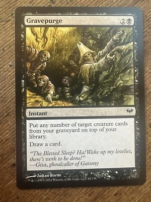 MTG Gravepurge Dark Ascension 65/158 Regular Common - Image 1 of 2
