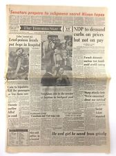 Vintage July 23 1973 Toronto Star Front Page Newspaper Curbs On Prices K710