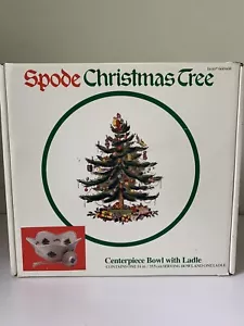 Spode 660468 Christmas Tree 14” Punch Serving Bowl W/ Ladle New In Box - Picture 1 of 10