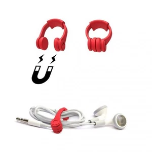 4 x Magnetclips multi-funktional rot aus Silikon - 4er Set, extra starke Magnete - Bild 1 von 5