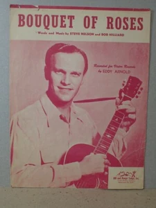 (1) vintage sheet music EDDY ARNOLD - Bouquet Of Roses, Victor Records - Picture 1 of 8