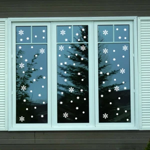 80x Christmas Snowflakes Stars Snow Decorations Decal Stickers For Window - Picture 1 of 2