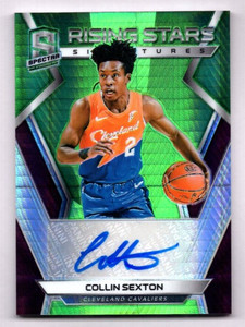 2018-19 Spectra Rising Stars Green Autograph Collin Sexton 28/49 Cavaliers A33 1