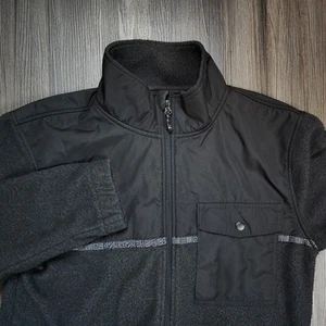 Billabong Boundary Trail Zip Up Fleece Black Mens Size Medium - Picture 1 of 11
